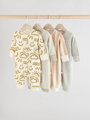 Green Abstract Baby Footless Sleepsuits 4 Pack (0mths-3yrs) - Image 1 of 14