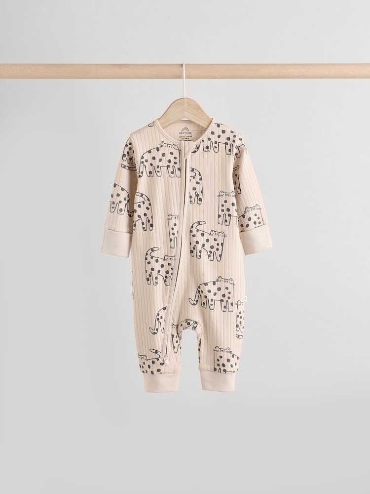 Minerals Baby Animal Print Two Way Zip Footless Sleepsuits 5 Pack (0mths-3yrs) - Image 4 of 14
