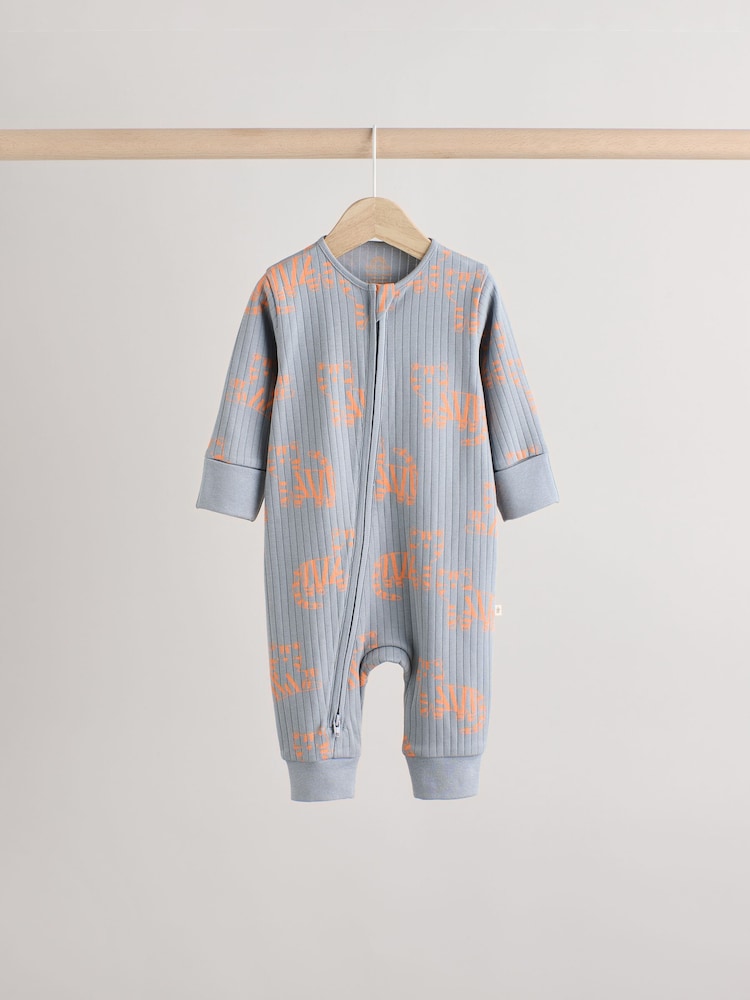 Minerals Baby Animal Print Two Way Zip Footless Sleepsuits 5 Pack (0mths-3yrs) - Image 5 of 14