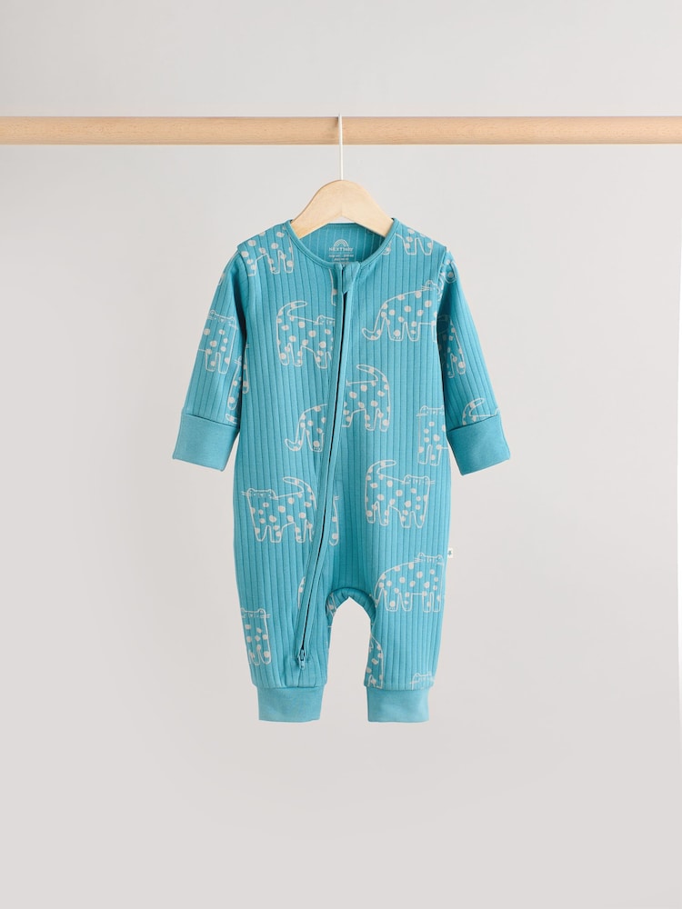 Minerals Baby Animal Print Two Way Zip Footless Sleepsuits 5 Pack (0mths-3yrs) - Image 7 of 14