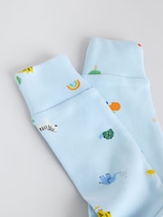 Blue Baby Embroidered Sleepsuits 3 Pack - Image 11 of 14