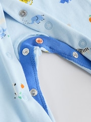 Blue Baby Embroidered Sleepsuits 3 Pack - Image 13 of 14
