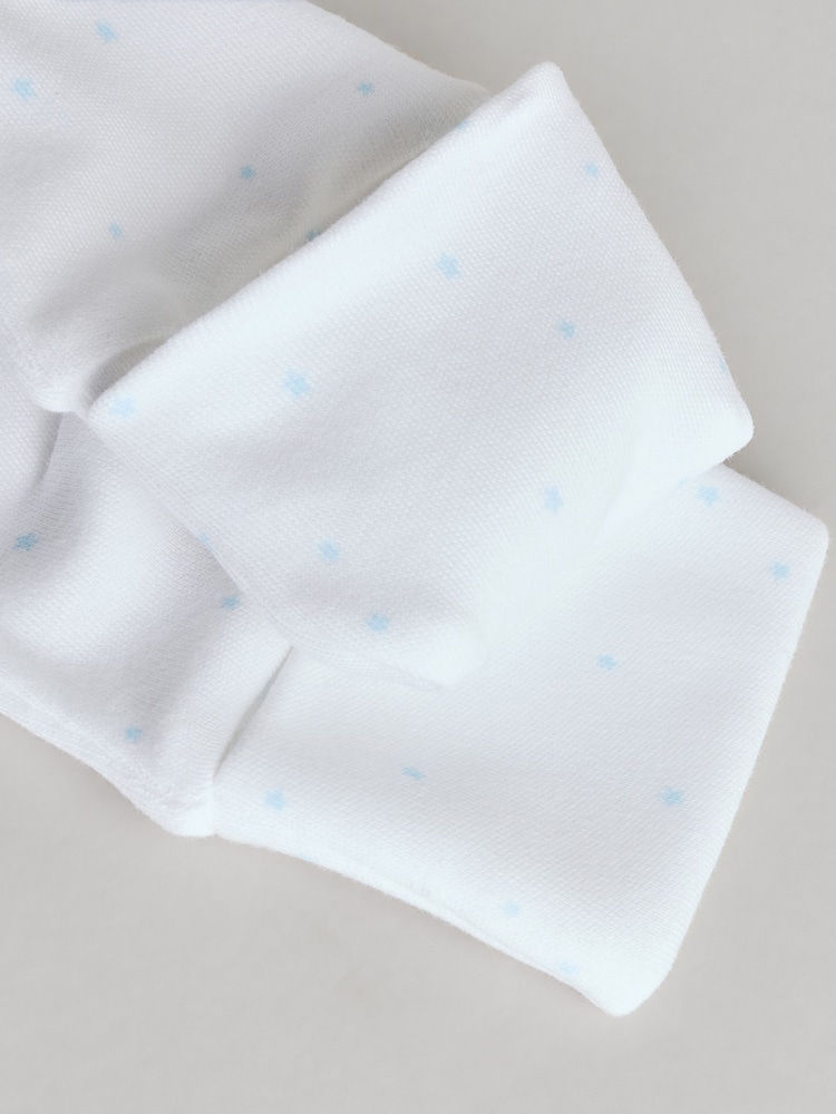 Albastru/Alb - Pijamale întregi pentru bebeluși cu broderie 3 pachet (0-2ani) - Image 12 of 13