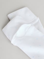 Blue/White Baby Embroidered Sleepsuits 3 Pack (0-2yrs) - Image 13 of 13