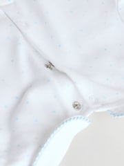Blue/White Baby Embroidered Sleepsuits 3 Pack (0-2yrs) - Image 9 of 13