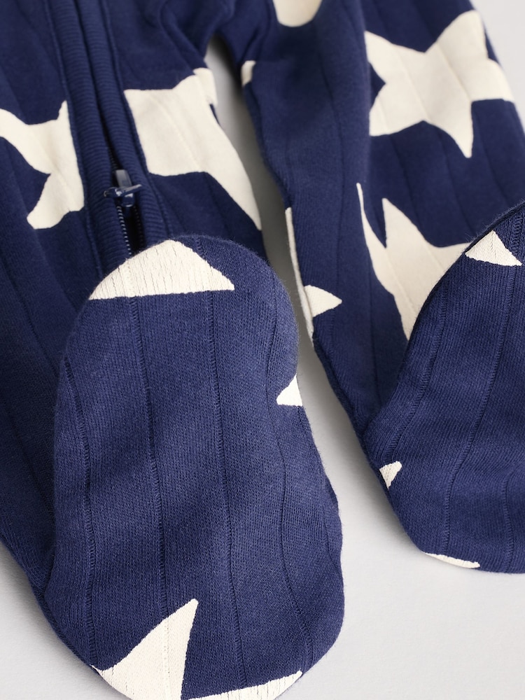 Navy Star Sleepsuits 3 Pack (0mths-2yrs) - Image 12 of 12