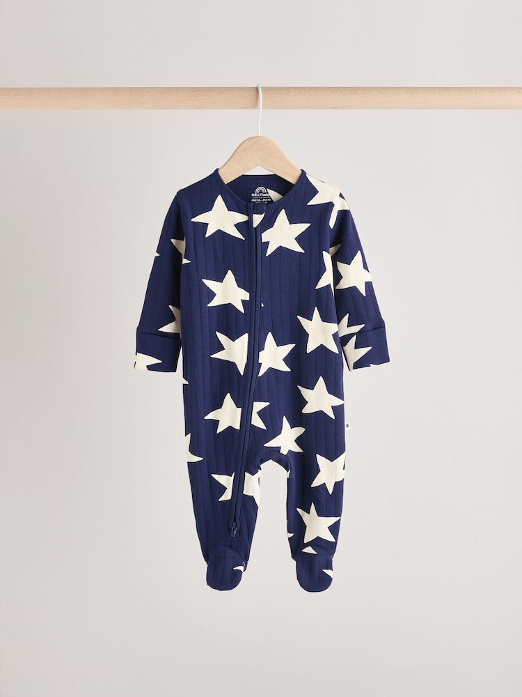 Marineblau - Star Sleepsuits 3 Pack (0mths-2yrs) - Bild 2 von 12 Marineblau - Star Sleepsuits 3 Pack (0mths-2yrs) - Bild 2 von 12