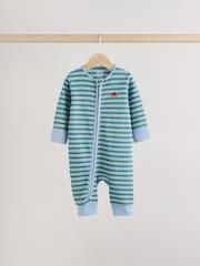 Blue Baby Transport Two Way Zip Footless Sleepsuits 4 Pack (0mths-3yrs) - Image 3 of 13