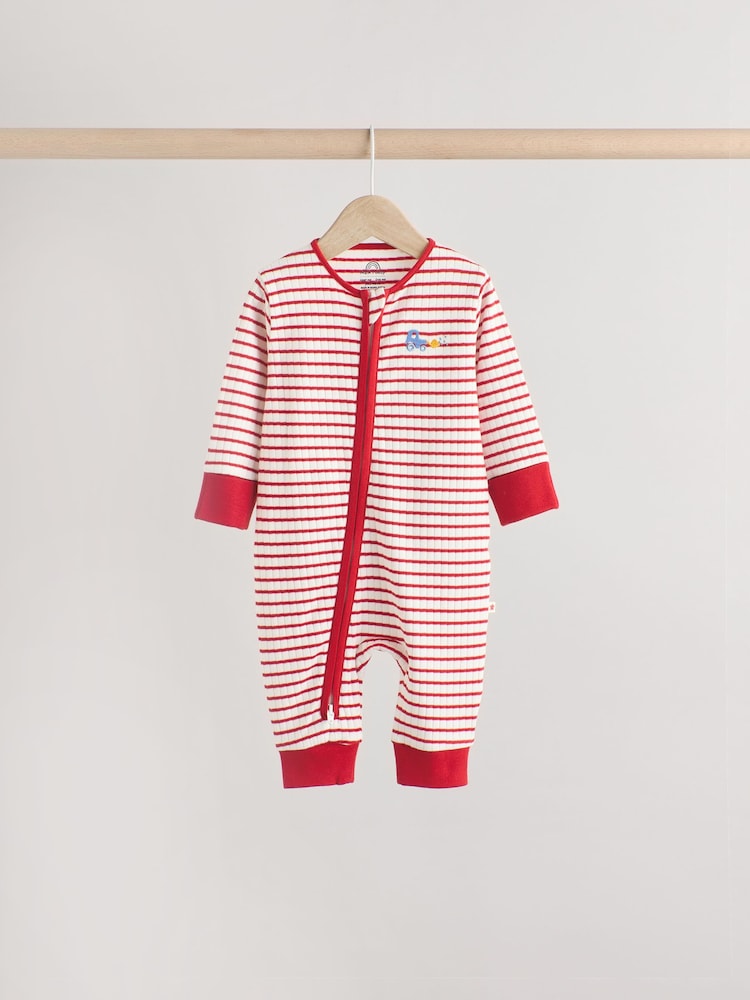 Blue Baby Transport Two Way Zip Footless Sleepsuits 4 Pack (0mths-3yrs) - Image 6 of 13