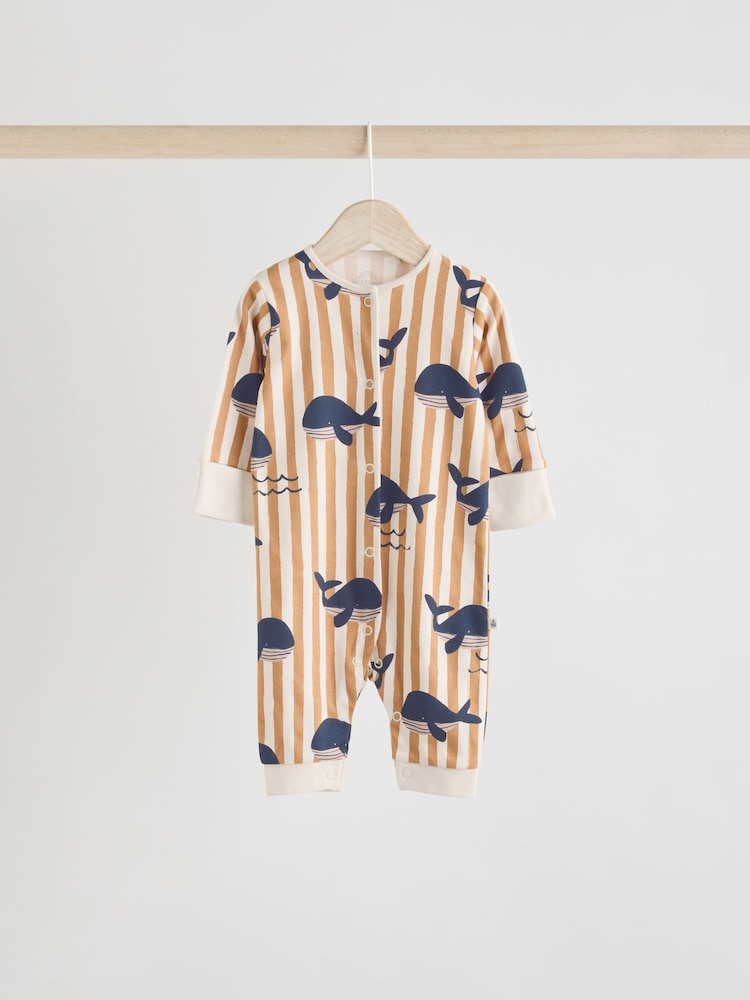 Blue Baby Footless Sleepsuits 3 Pack (0mths-3yrs) - Image 3 of 13