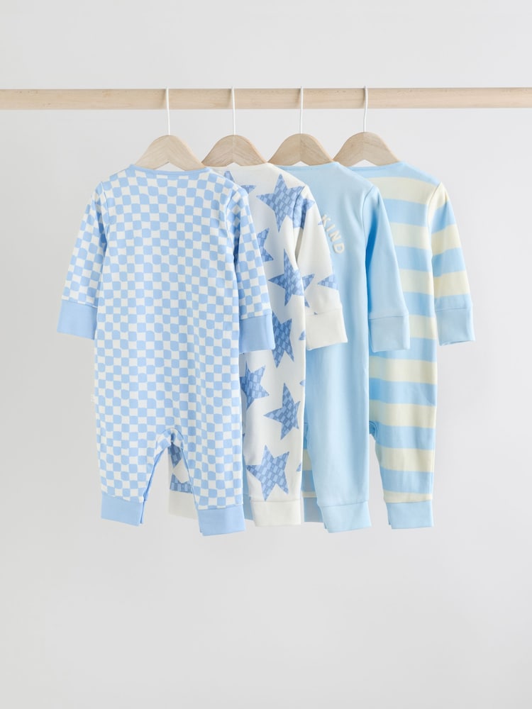 Blau - Fußlose Baby-Schlafanzüge mit Sternmotiv im 4er-Pack (0M.–3J.) - Bild 2 von 14 Blau - Fußlose Baby-Schlafanzüge mit Sternmotiv im 4er-Pack (0M.–3J.) - Bild 2 von 14