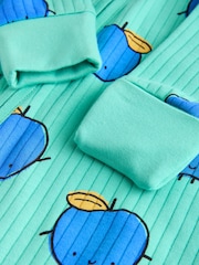 Bright Veg Baby Two Way Zip Footless Sleepsuits 3 Pack (0mths-3yrs) - Image 10 of 15