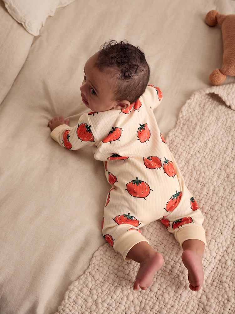 Bright Veg Baby Two Way Zip Footless 100% Cotton Sleepsuits 3 Pack (0mths-3yrs) - Image 14 of 15