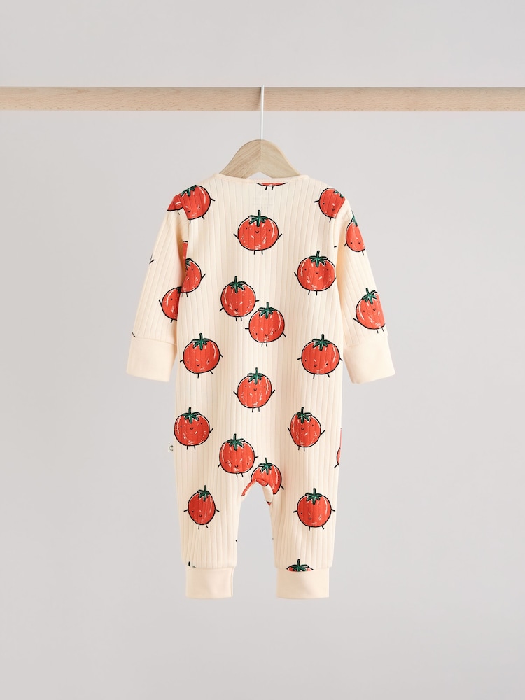 Bright Veg Baby Two Way Zip Footless 100% Cotton Sleepsuits 3 Pack (0mths-3yrs) - Image 6 of 15