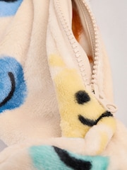 Beige Baby Zip Fleece Sleepsuit - Image 9 of 9
