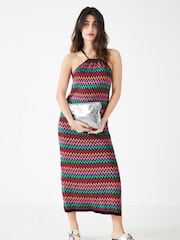 Hush Black Martina Halterneck Knitted Dress - Image 1 of 4