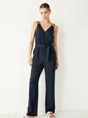 Hush Blue Kara Wrap Jumpsuit - Image 1 of 4