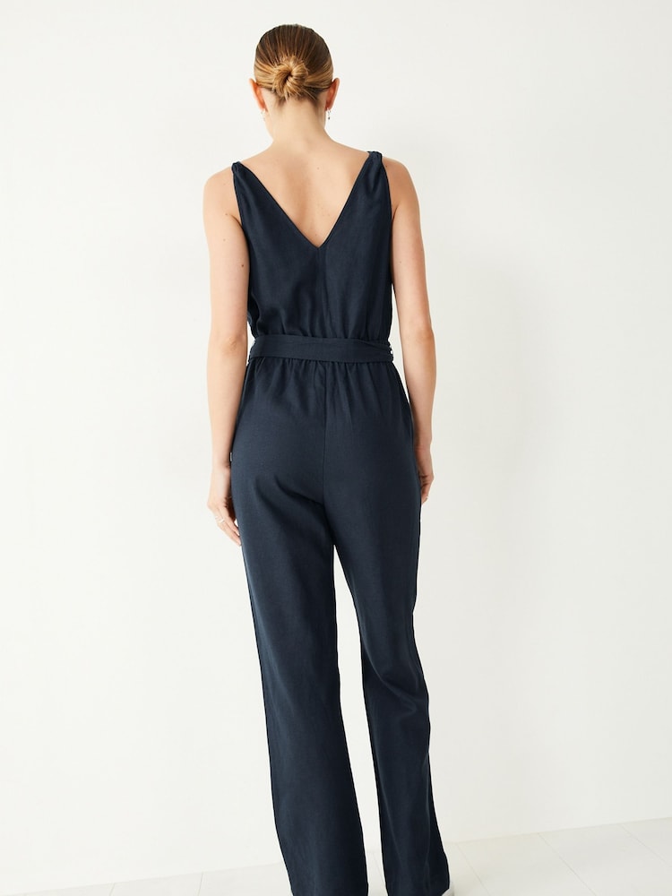 Hush Blue Kara Wrap Jumpsuit - Image 2 of 4