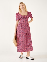 Hush Pink Issy Prairie Midi Dress - Image 1 of 5