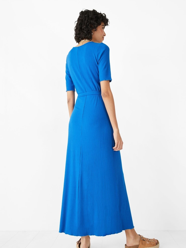 Hush Blue Alice Ribbed Jersey Dress - Image 2 of 4