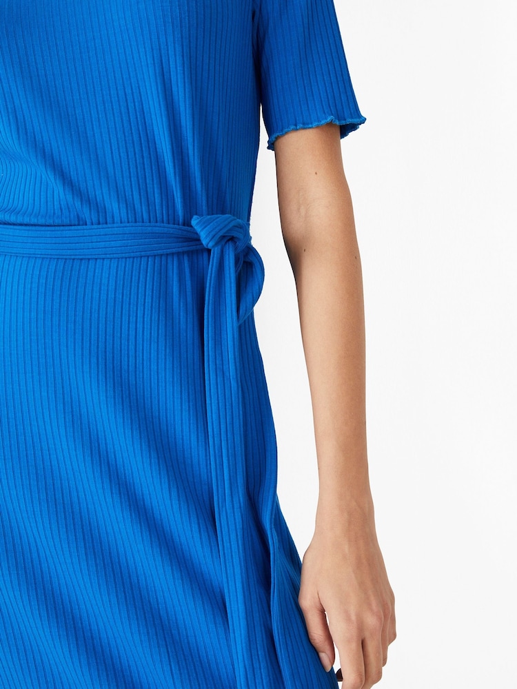 Hush Blue Alice Ribbed Jersey Dress - Image 4 of 4