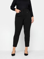 Evans Black Bengaline Tapered Trousers - Image 1 of 2