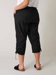 Evans Elasticated Waist Cropped Trousers - Image 3 of 4