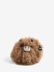 Natural Hamish The Highland Cow Faux Fur Ball Doorstop - Image 3 of 5