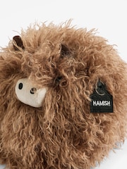 Natural Hamish The Highland Cow Faux Fur Ball Doorstop - Image 5 of 5