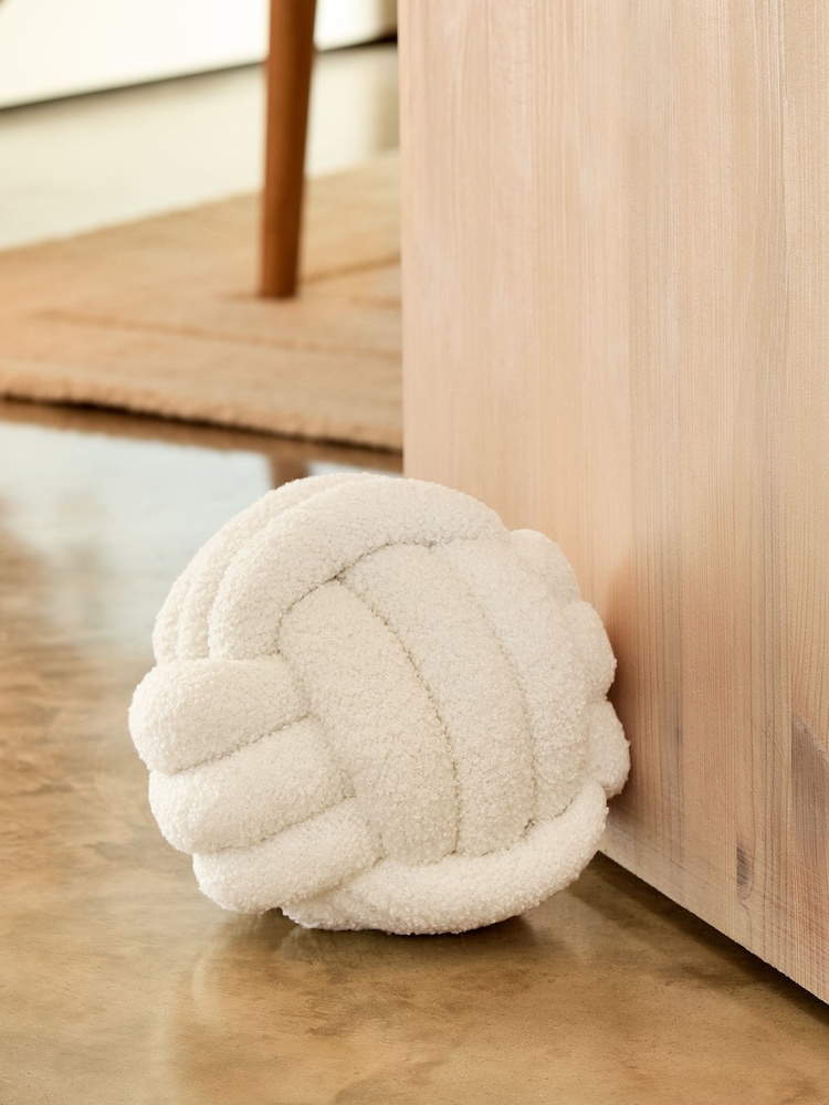 Natural Boucle Knot Doorstop - Image 1 of 4