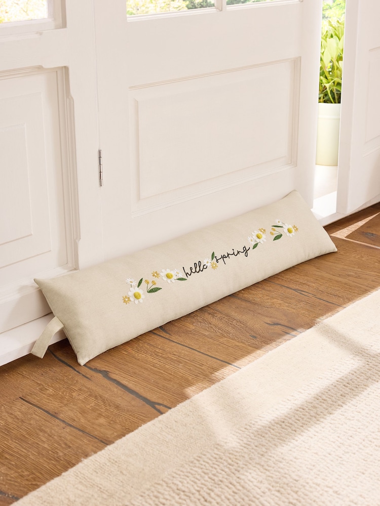Natural Hello Spring Floral Daisy Draught Excluder - Image 1 of 5