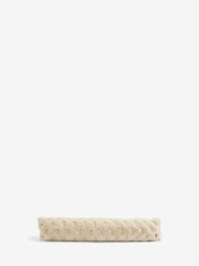Natural Luna Scallop Plush Faux Fur Draught Excluder - Image 3 of 5
