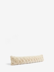Natural Luna Scallop Plush Faux Fur Draught Excluder - Image 4 of 5