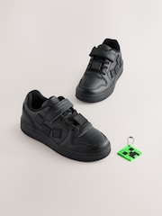 أسود Minecraft - School Touch Fastening Elastic Lace Shoes - صورة 1 من 6