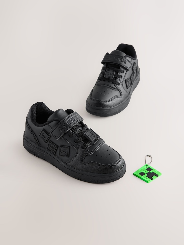 أسود Minecraft - School Touch Fastening Elastic Lace Shoes - صورة 1 من 6