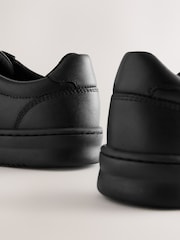 Black Leather Lace Up School Shoes - Image 4 of 5