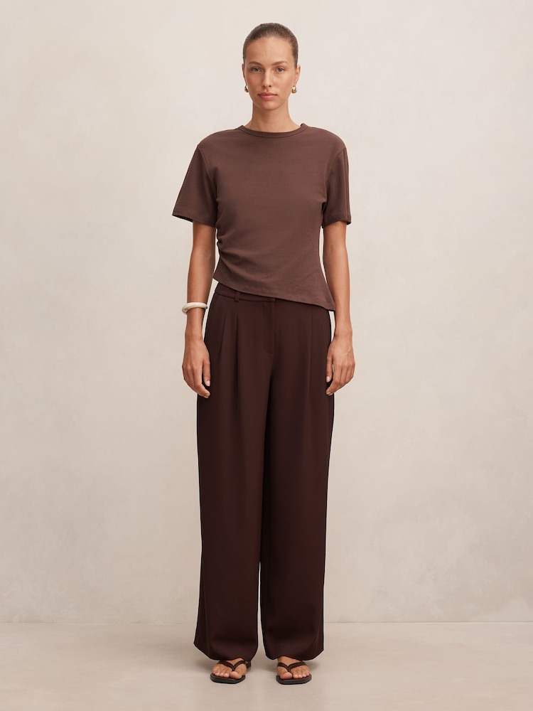 Forever New Brown Dani Straight Leg Pants - Image 5 of 5 Forever New Brown Dani Straight Leg Pants - Image 5 of 5