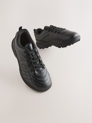 Schwarz - Leather Astro School Trainers - Bild 2 von 6