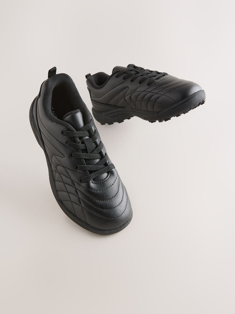 Schwarz - Leather Astro School Trainers - Bild 2 von 6