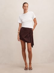 Forever New Brown Isobel Tie Mini Skirt - Image 5 of 5