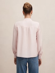 Forever New Pink Astra Lace Trim Blouse Contains Linen - Image 5 of 5