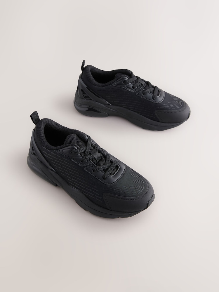 Schwarz - Elastischer Sportschuh mit Schnürung - Bild 1 von 5 Schwarz - Elastischer Sportschuh mit Schnürung - Bild 1 von 5