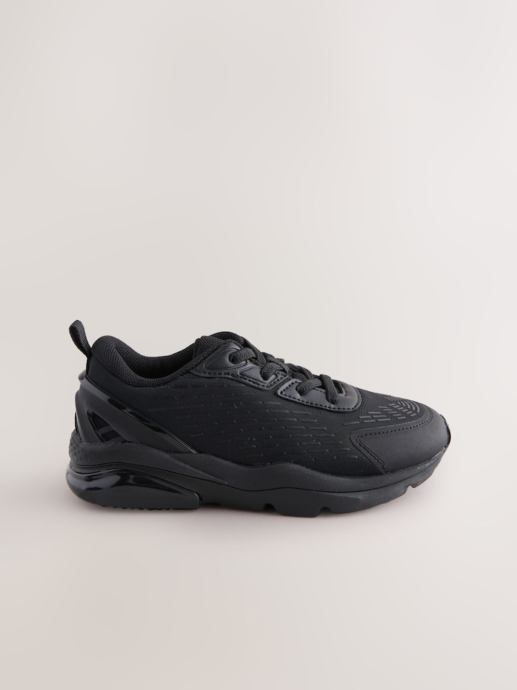 Schwarz - Elastischer Sportschuh mit Schnürung - Bild 2 von 5 Schwarz - Elastischer Sportschuh mit Schnürung - Bild 2 von 5
