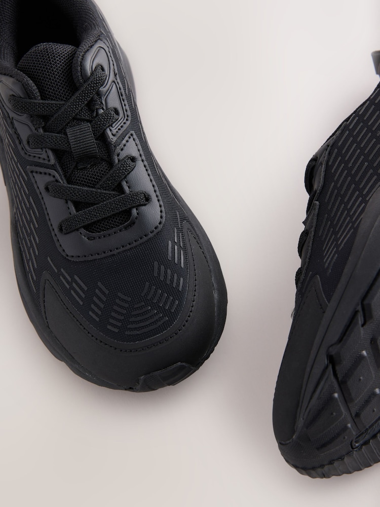 Schwarz - Elastischer Sportschuh mit Schnürung - Bild 5 von 5 Schwarz - Elastischer Sportschuh mit Schnürung - Bild 5 von 5