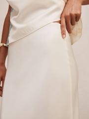 Forever New Cream Adele Lace Trim Midi Skirt - Image 3 of 5