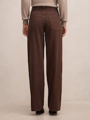 Forever New Brown Gia High Rise Wide Leg Jeans - Image 2 of 5