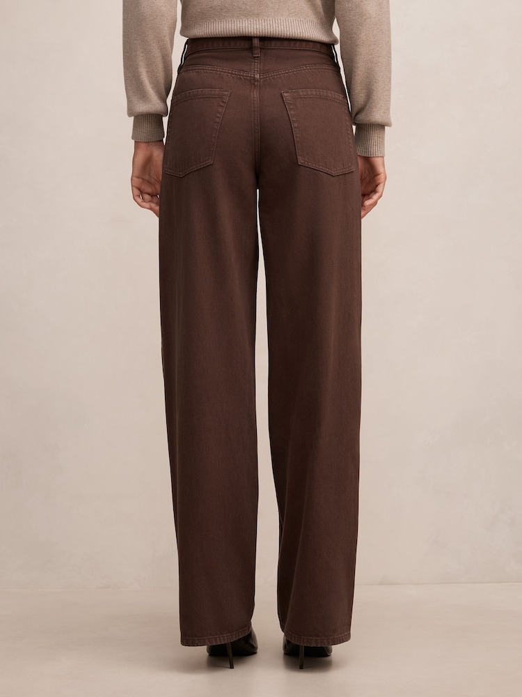 Forever New Brown Gia High Rise Wide Leg Jeans - Image 2 of 5 Forever New Brown Gia High Rise Wide Leg Jeans - Image 2 of 5