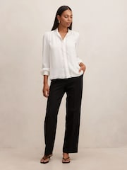 Forever New White Poppy Lace Trim Blouse - Image 5 of 5