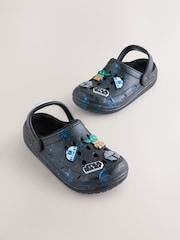 Black Galaxy Star Wars Warm Lined Slipper Clogs - Image 1 of 7