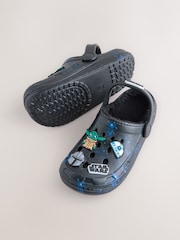Black Galaxy Star Wars Warm Lined Slipper Clogs - Image 3 of 7